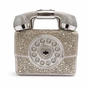 Betsey Johnson Rhinestone Party Line Million Stars Phone Crossbody Bag